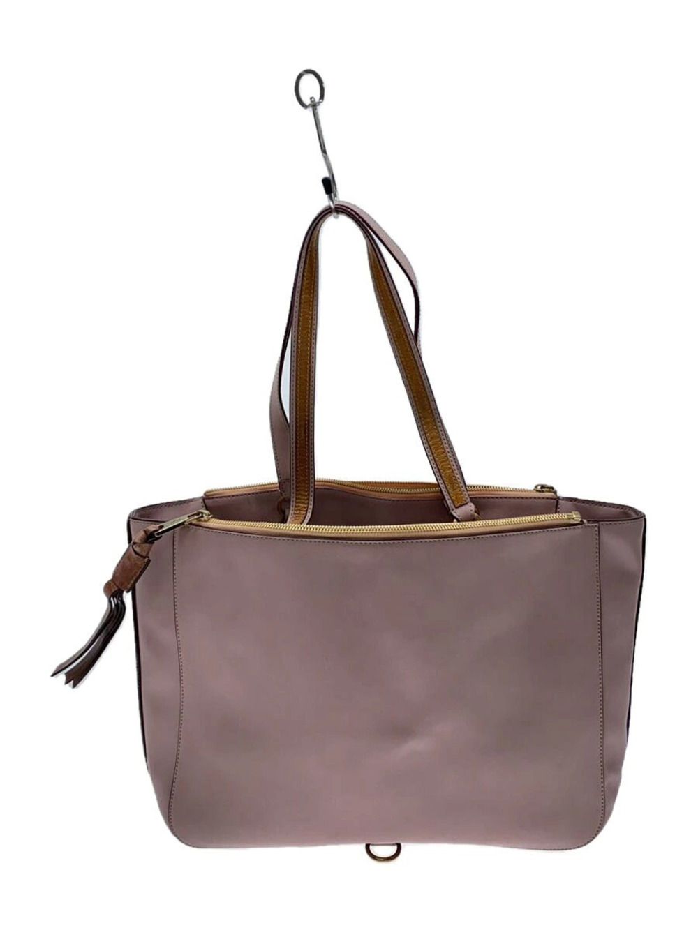 Chloe Tote Bag Leather Pink Yellow ing fading